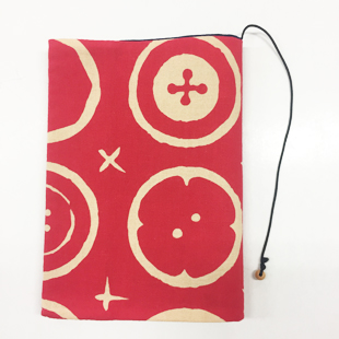 ブックカバー(文庫) ボタン 赤