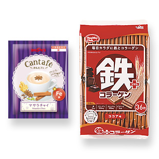 かんたフェ マサラチャイ＋鉄プラスコラーゲンウエハースセット