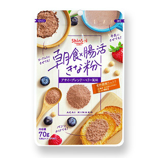朝食×腸活きな粉 アサイーブレンド・ベリー風味