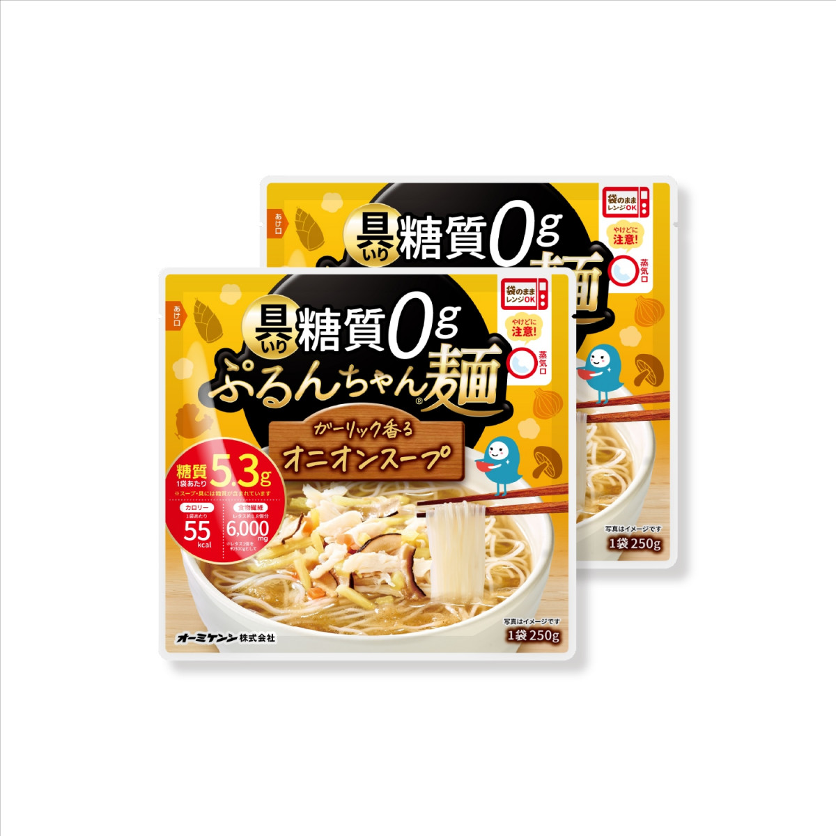 具いり糖質0gぷるんちゃん麺　オニオンスープ2袋　